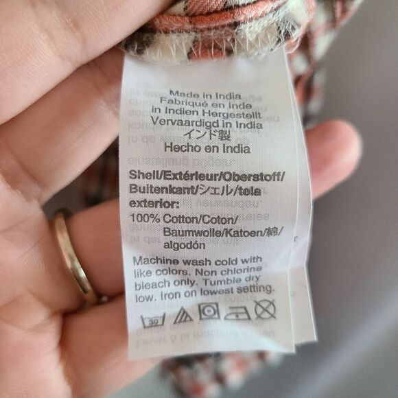 Madewell Meadow Shirt in Check Plaod‎ Button Front Size Medium - Picture 5 of 6